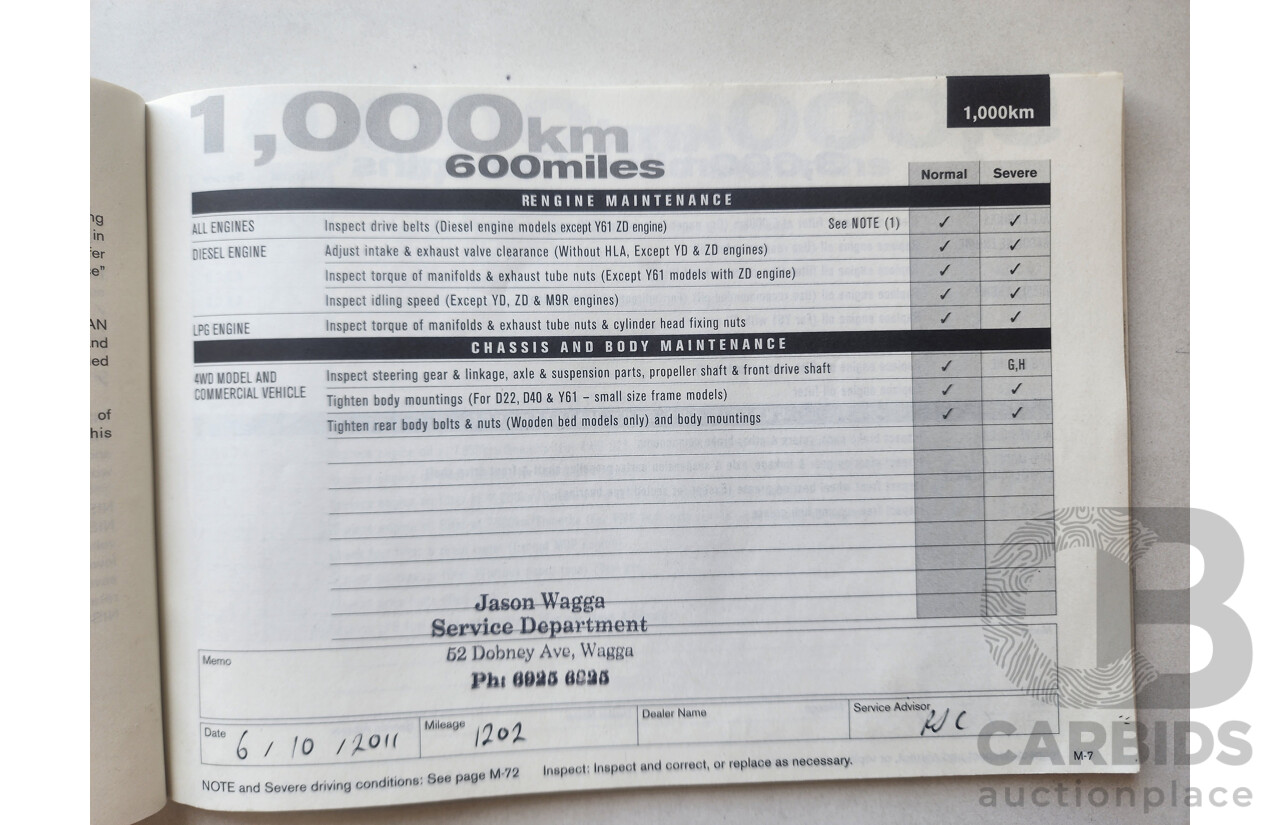 7/2011 Nissan X-Trail ST (4x4) T31 MY11 4d Wagon White 2.5L