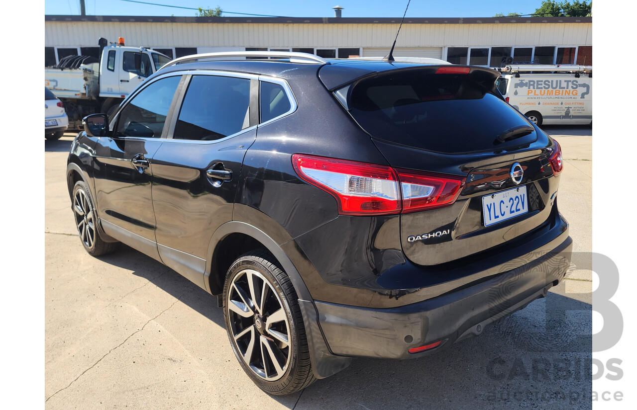 11/2014 Nissan Qashqai TI (4x2) J11 4d Wagon Black 2.0L