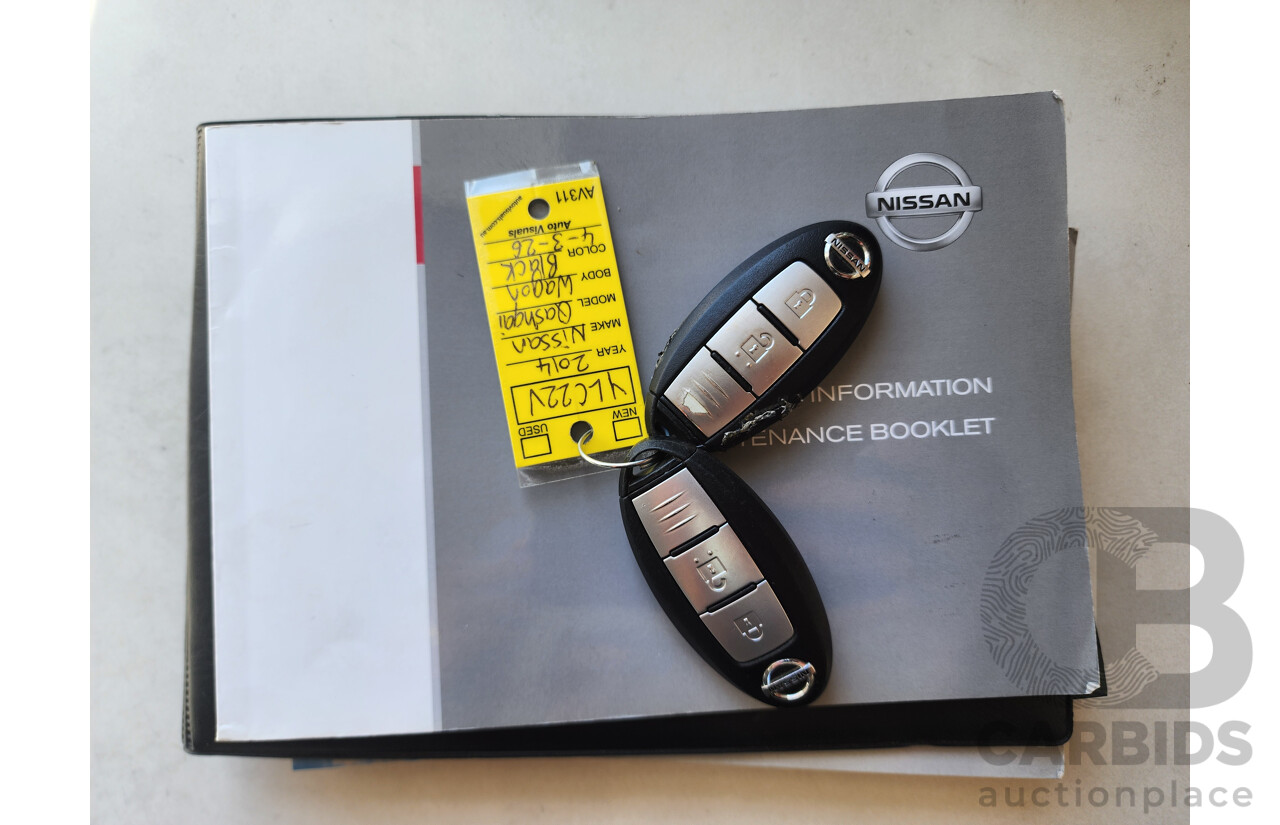 11/2014 Nissan Qashqai TI (4x2) J11 4d Wagon Black 2.0L