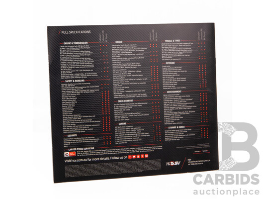 Genuine 2013 Holden HSV Gen-F Clubsport / R8 / Tourer Sales Brochure