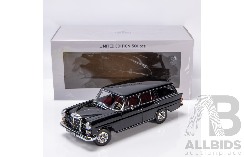 Norev 1966 Mercedes Benz 200 Universal Wagon Gloss Black 1:18 Scale Model Car - New