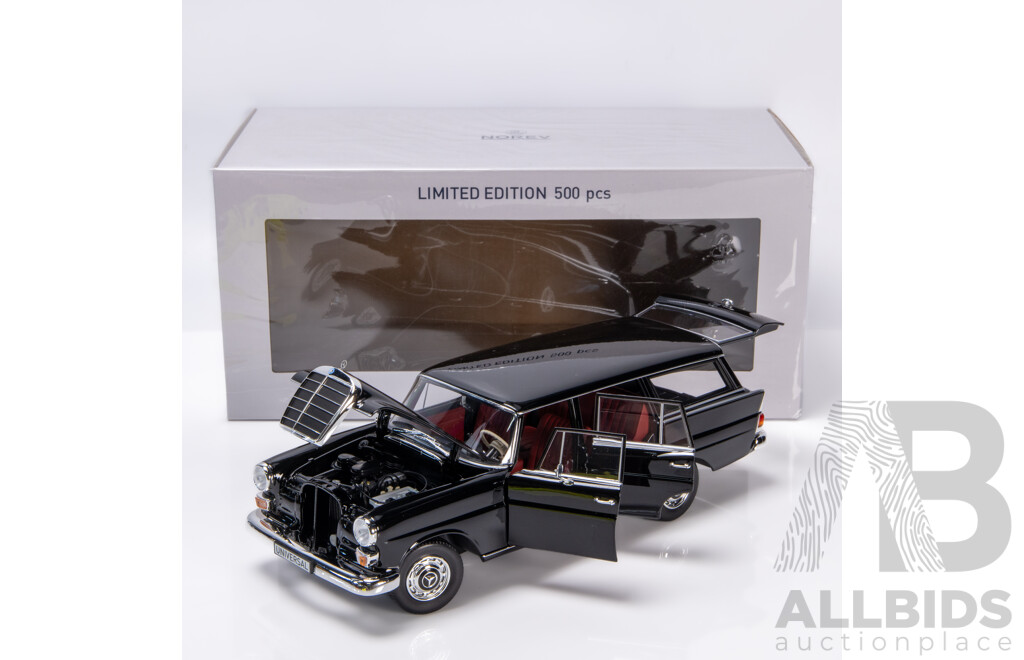 Norev 1966 Mercedes Benz 200 Universal Wagon Gloss Black 1:18 Scale Model Car - New