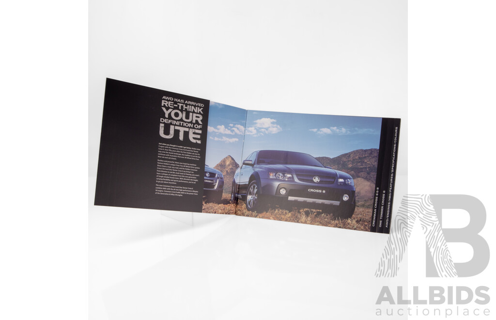 Genuine 2005 Holden VZ Crewman Cross 6 & 8 6-Page Sales Folder