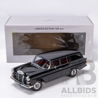 Norev 1966 Mercedes Benz 200 Universal Wagon Gloss Black 1:18 Scale Model Car - New