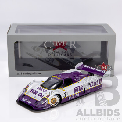 CMR Replicars 1990 Jaguar XJR12 #3 Silk Cut Winner LeMans Nielsen, Cobb, Salazar 1:18 Scale Model Car - New