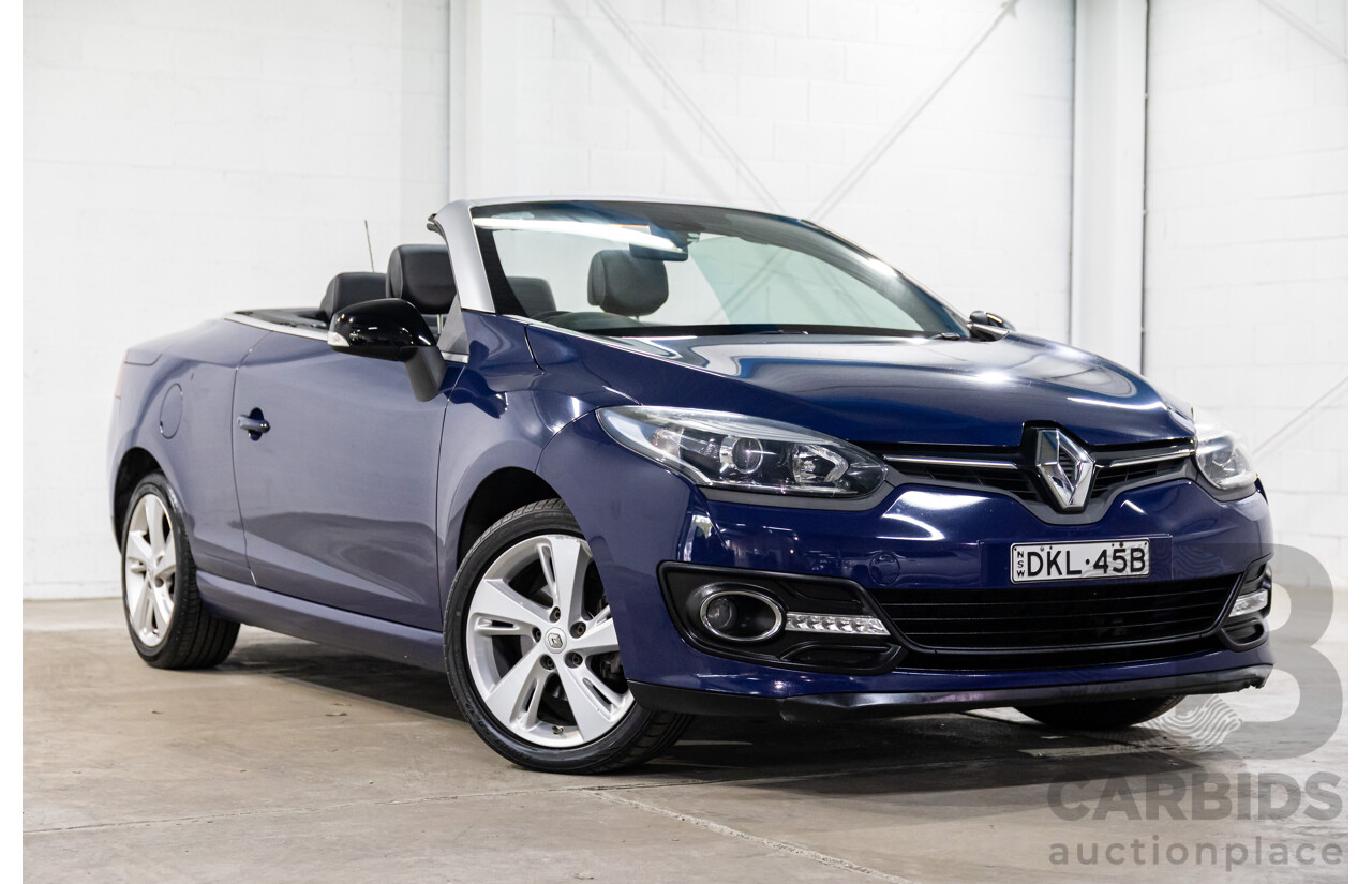12/2014 Renault Megane Dynamique E95 MY14 2d Cabriolet Malta Blue Metallic 2.0L