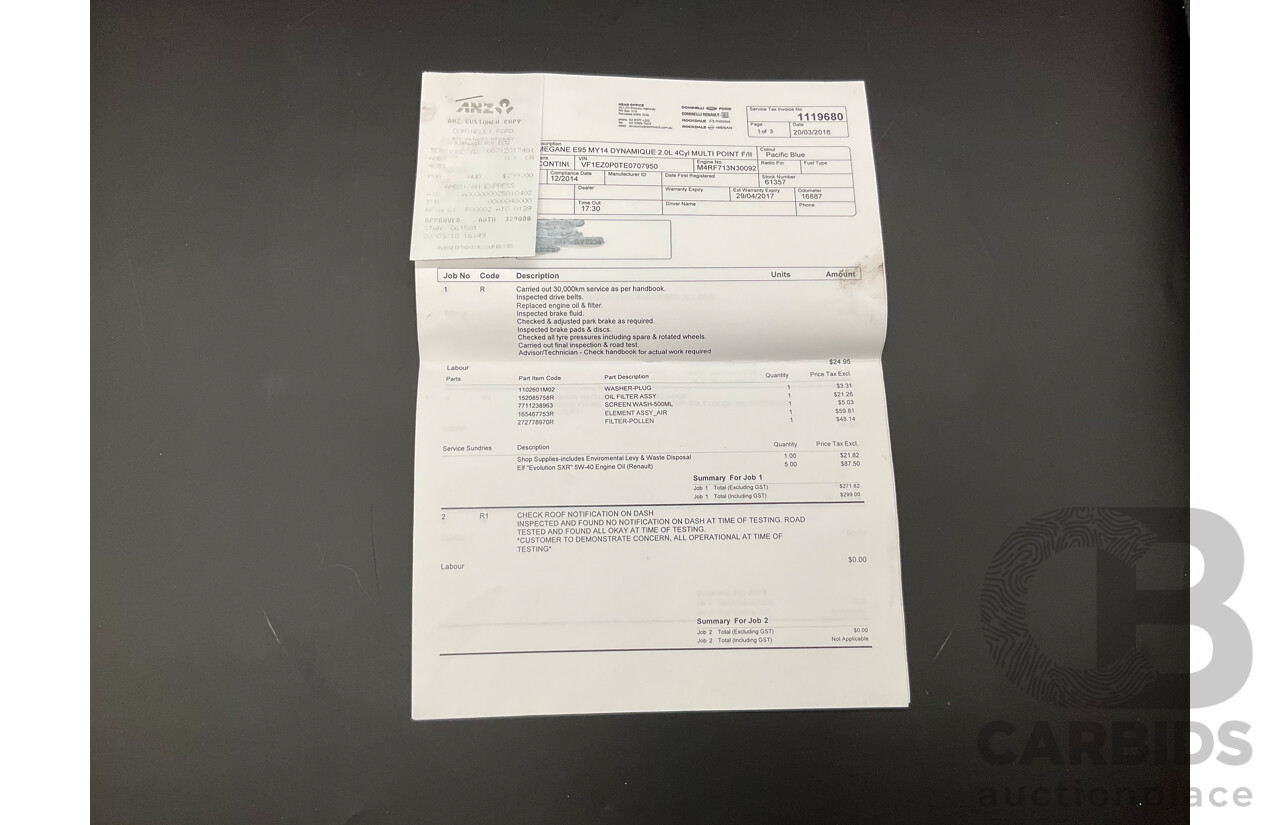 12/2014 Renault Megane Dynamique E95 MY14 2d Cabriolet Malta Blue Metallic 2.0L