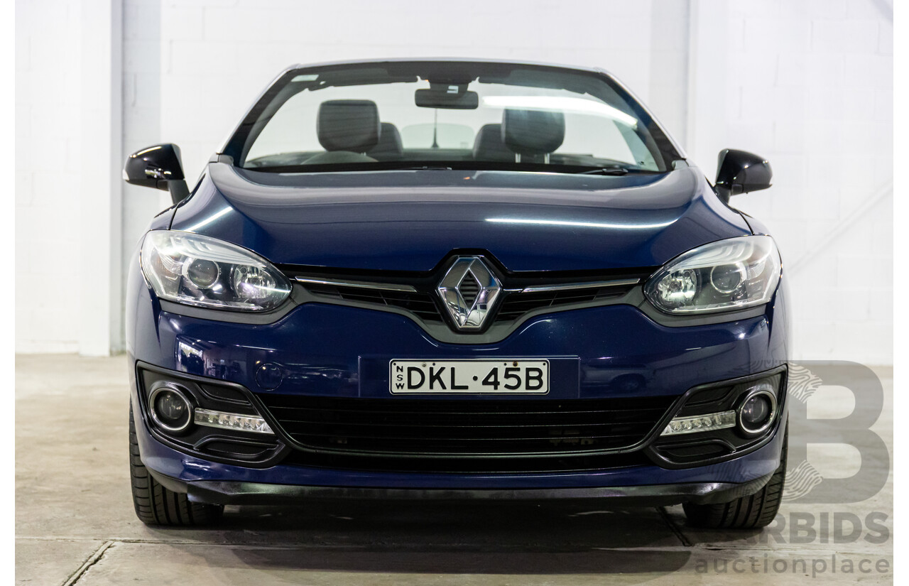 12/2014 Renault Megane Dynamique E95 MY14 2d Cabriolet Malta Blue Metallic 2.0L