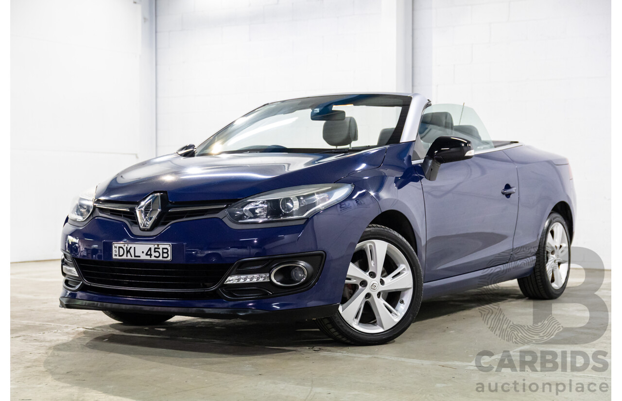 12/2014 Renault Megane Dynamique E95 MY14 2d Cabriolet Malta Blue Metallic 2.0L