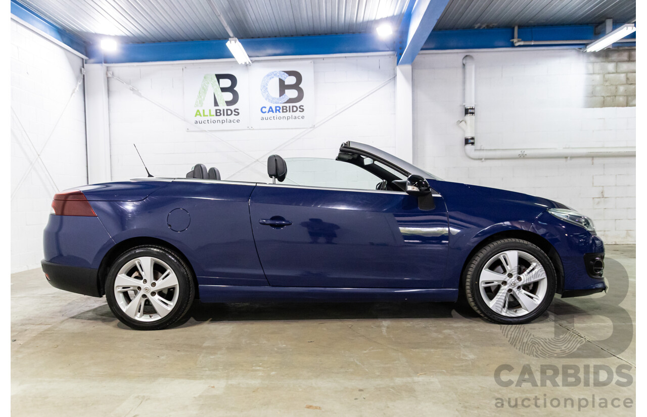 12/2014 Renault Megane Dynamique E95 MY14 2d Cabriolet Malta Blue Metallic 2.0L
