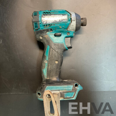 Three Makita Power Tools with Hand Tools in Milwaukee Carry Bag