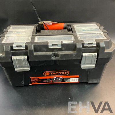 Assorted Tools and Hardware in Tactix Tool Box