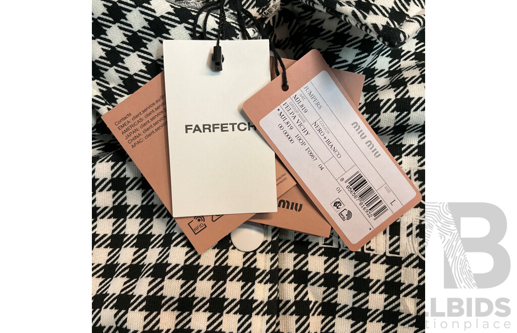 Jacket in Pattern with Logo - Size L  - Branded MIU MIU