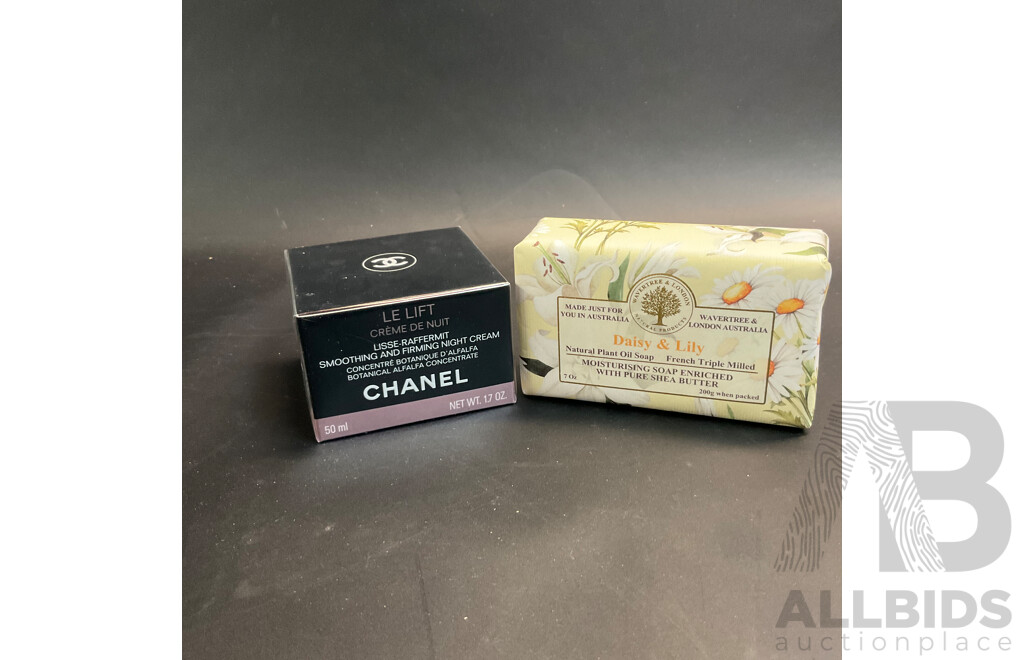 Chanel Creme De Nuit Smoothing and Firming Night Cream and Daisy & Lily Soap