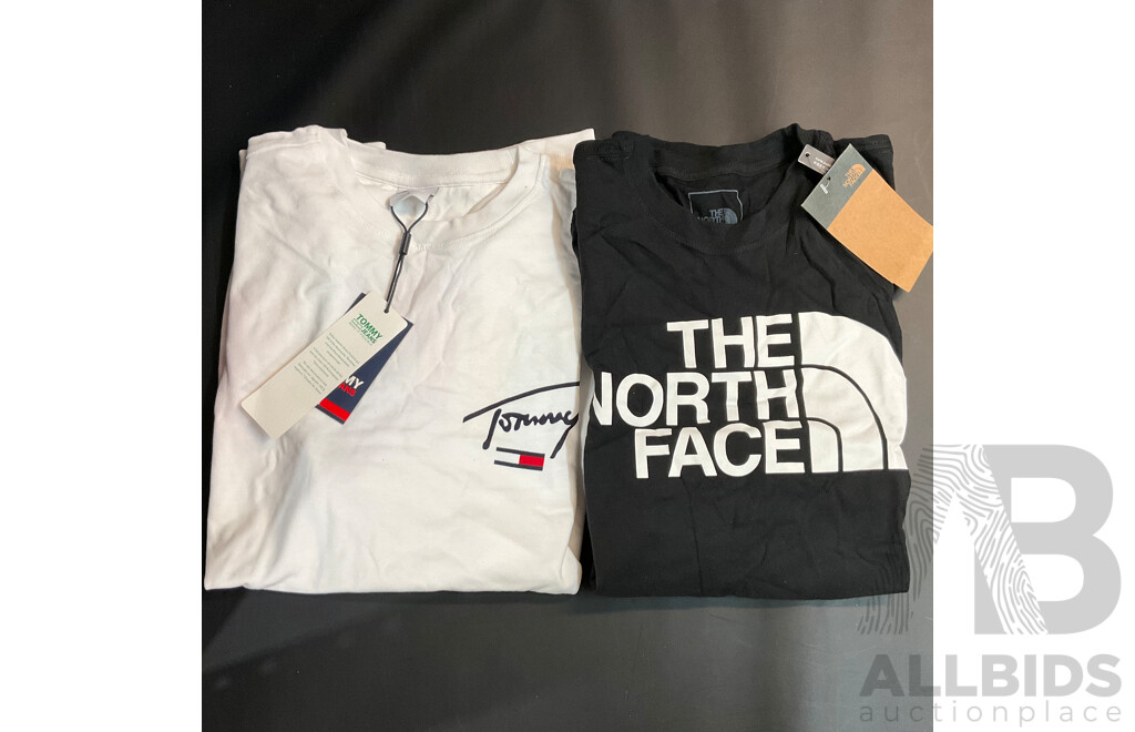 Tommy Jeans & the North Face T-Shirt - Size S - Lot of 2