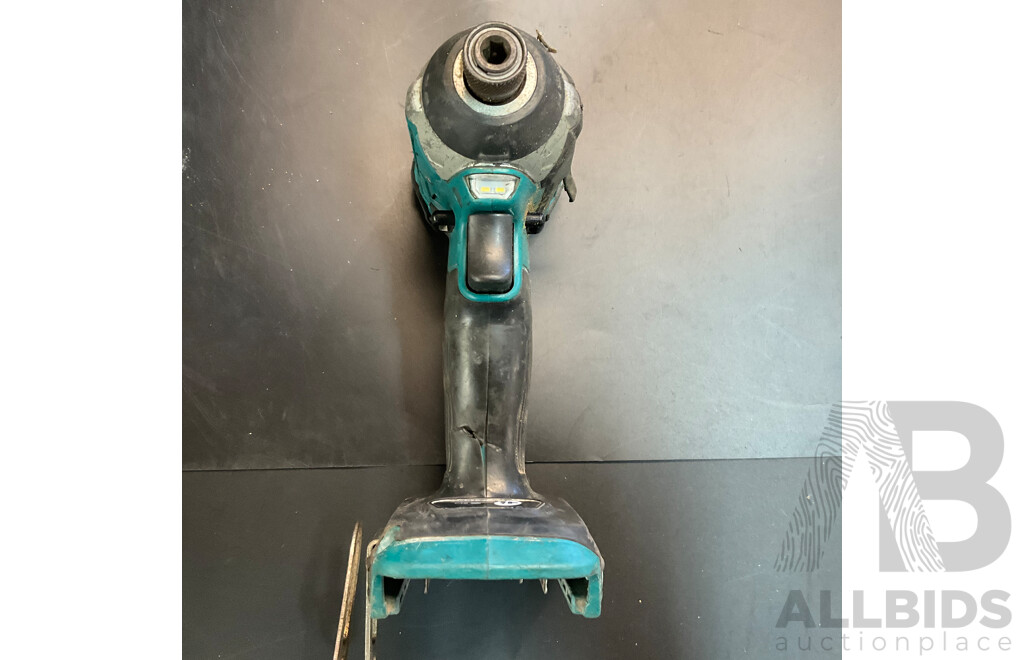 Three Makita Power Tools with Hand Tools in Milwaukee Carry Bag