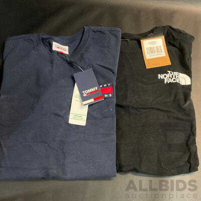 Tommy Jeans & the North Face T-Shirt - Size L - Lot of 2