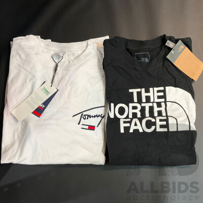 Tommy Jeans & the North Face T-Shirt - Size S - Lot of 2
