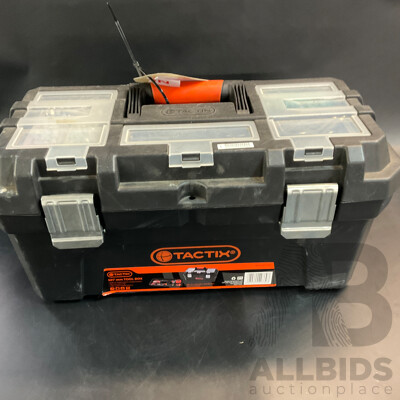 Assorted Tools and Hardware in Tactix Tool Box