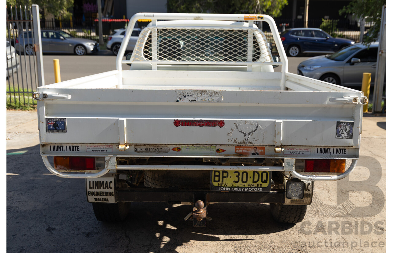 1/2012 Mitsubishi Triton GLX (4x4) MN MY12 C/Chas Solid White Turbo Diesel 2.5L