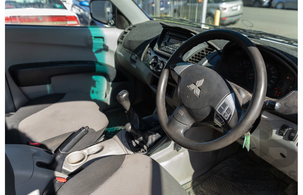 1/2012 Mitsubishi Triton GLX (4x4) MN MY12 C/Chas Solid White Turbo Diesel 2.5L