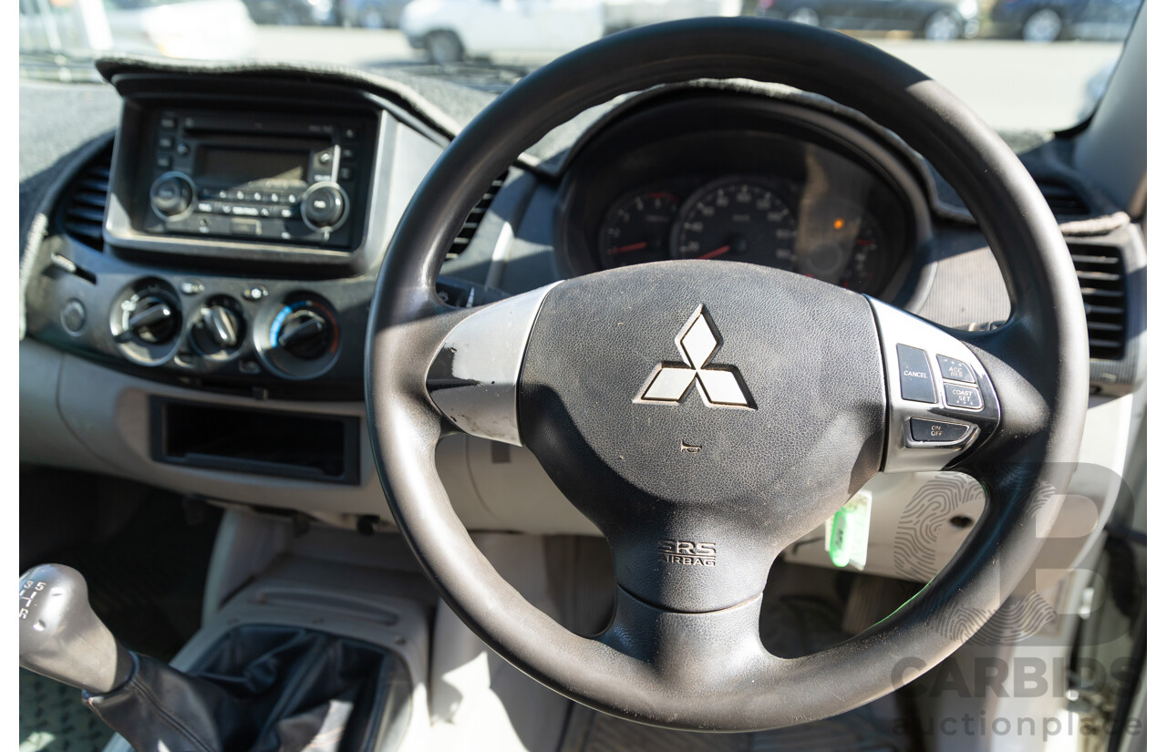 1/2012 Mitsubishi Triton GLX (4x4) MN MY12 C/Chas Solid White Turbo Diesel 2.5L