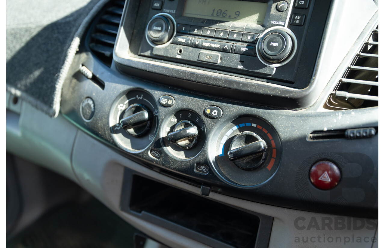 1/2012 Mitsubishi Triton GLX (4x4) MN MY12 C/Chas Solid White Turbo Diesel 2.5L