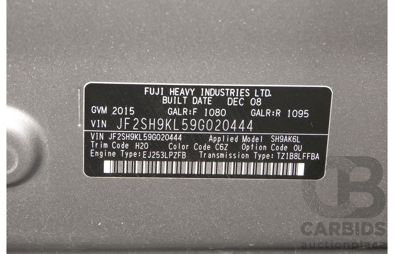 1/2009 Subaru Forester XS Premium MY09 4d Wagon Spark Silver Metallic 2.5L