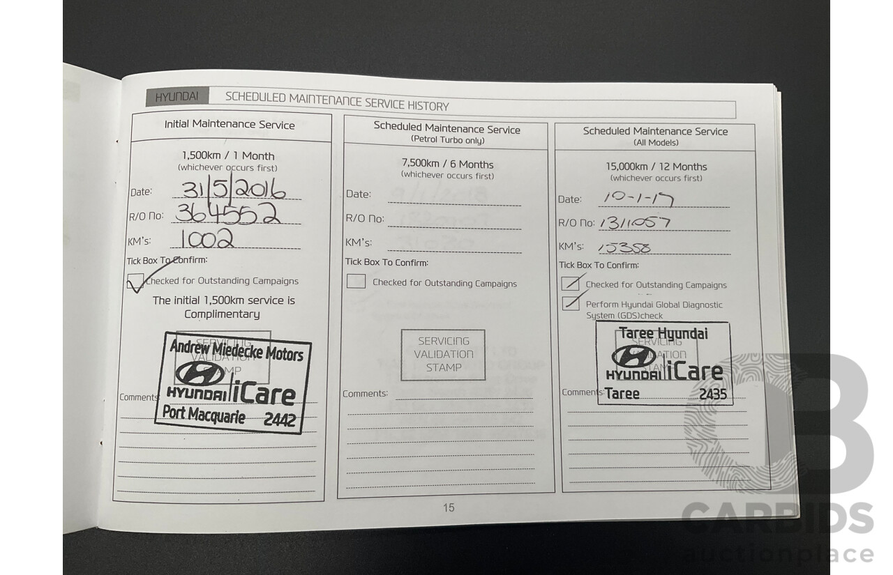 03/2017 Hyundai Tucson Active X (FWD) TL 4D Wagon Pure White 2.0L