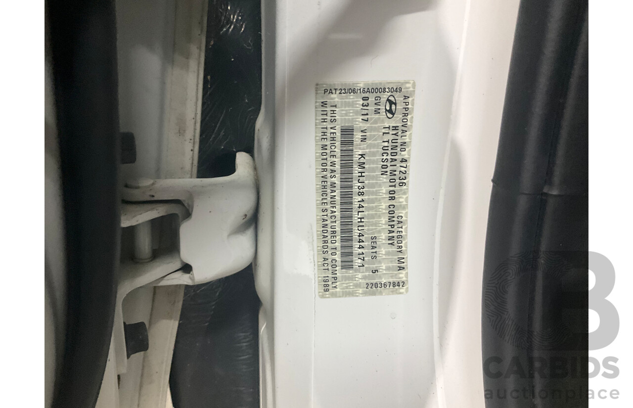 03/2017 Hyundai Tucson Active X (FWD) TL 4D Wagon Pure White 2.0L