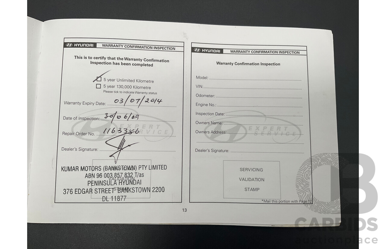 6/2009 Hyundai i30 SX 1.6 CRDi FD MY09 5d Hatchback Vivid Blue Turbo Diesel 1.6L