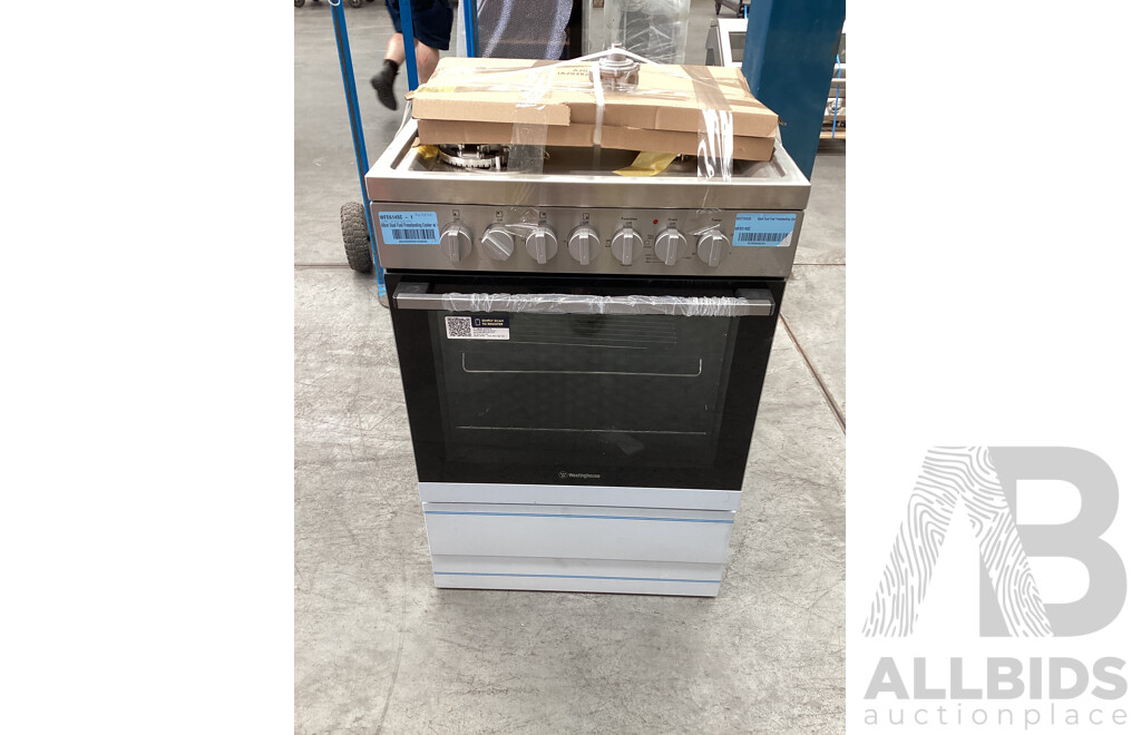 Westinghouse 60cm Freestanding Electric Oven and Gas Cooktop, Stainless Steel  - ORP $1,999