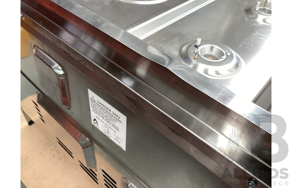 Westinghouse 900mm Dual Fuel Pyrolytic Freestanding Oven with AirFry - Dark Stainless Steel - ORP $4,699