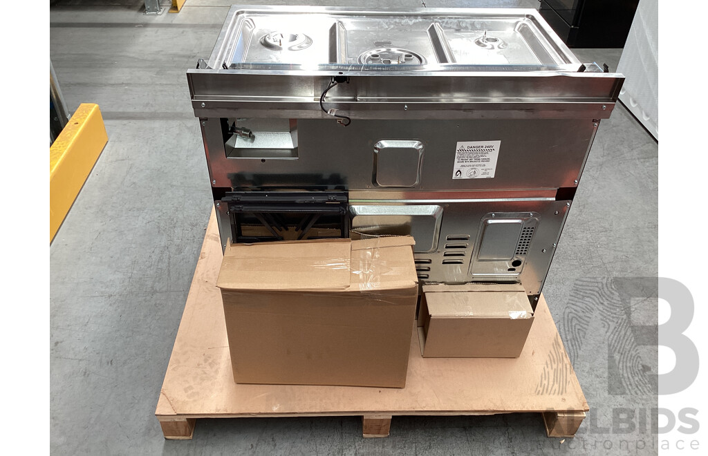 Westinghouse 900mm Dual Fuel Pyrolytic Freestanding Oven with AirFry - Dark Stainless Steel - ORP $4,699