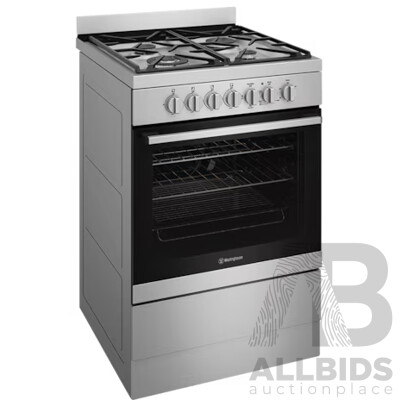 Westinghouse 60cm Freestanding Electric Oven and Gas Cooktop, Stainless Steel  - ORP $1,999