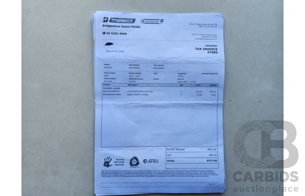 2/2016 Audi Q3 2.0 TFSI Sport Quattro (132kw) 8U MY16 4d Wagon White 2.0L