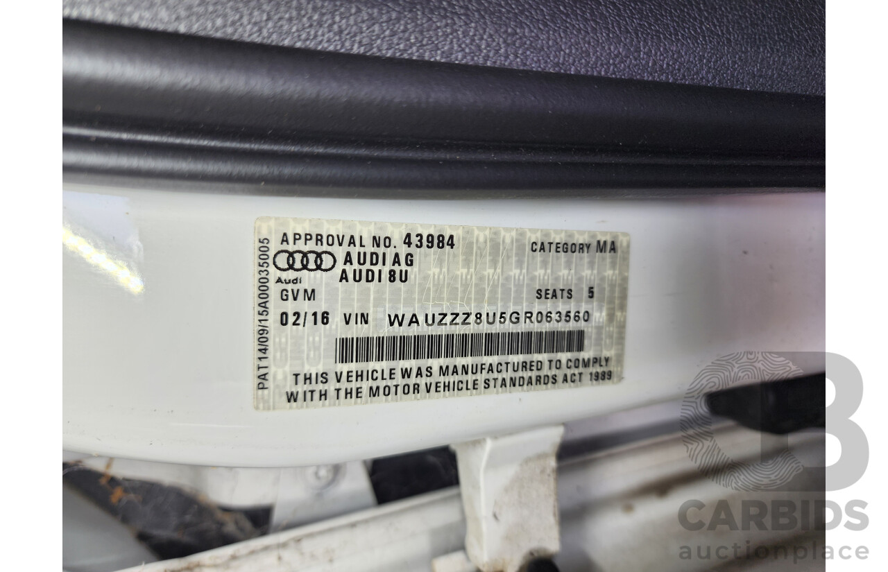 2/2016 Audi Q3 2.0 TFSI Sport Quattro (132kw) 8U MY16 4d Wagon White 2.0L