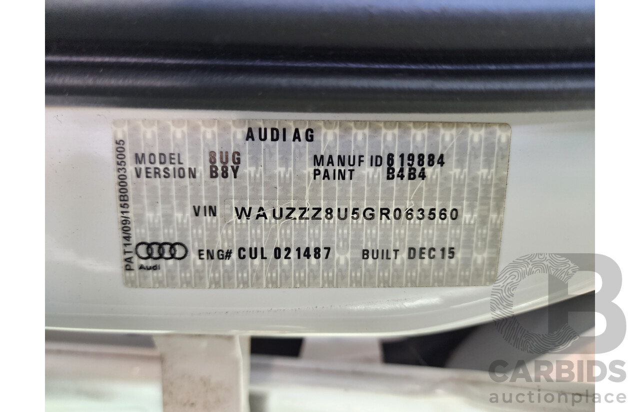 2/2016 Audi Q3 2.0 TFSI Sport Quattro (132kw) 8U MY16 4d Wagon White 2.0L