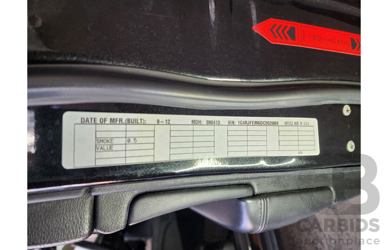 10/2012 Jeep Grand Cherokee Laredo (4x4) WK MY12 4d Wagon Black 3.0L