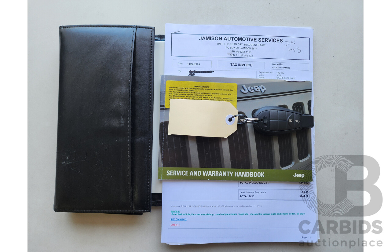 10/2012 Jeep Grand Cherokee Laredo (4x4) WK MY12 4d Wagon Black 3.0L