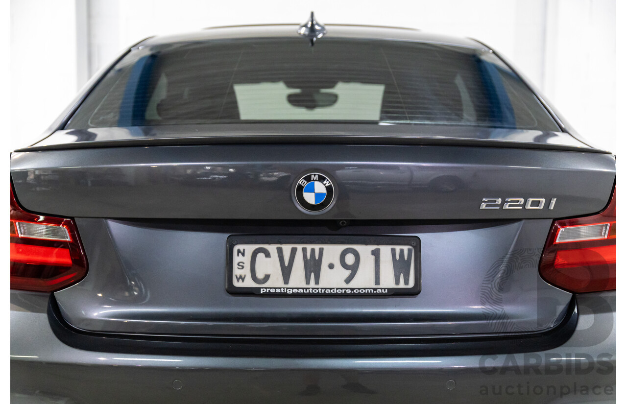 1/2015 BMW 220i M-Sport F22 2d Coupe Mineral Grey Metallic Turbo 2.0L