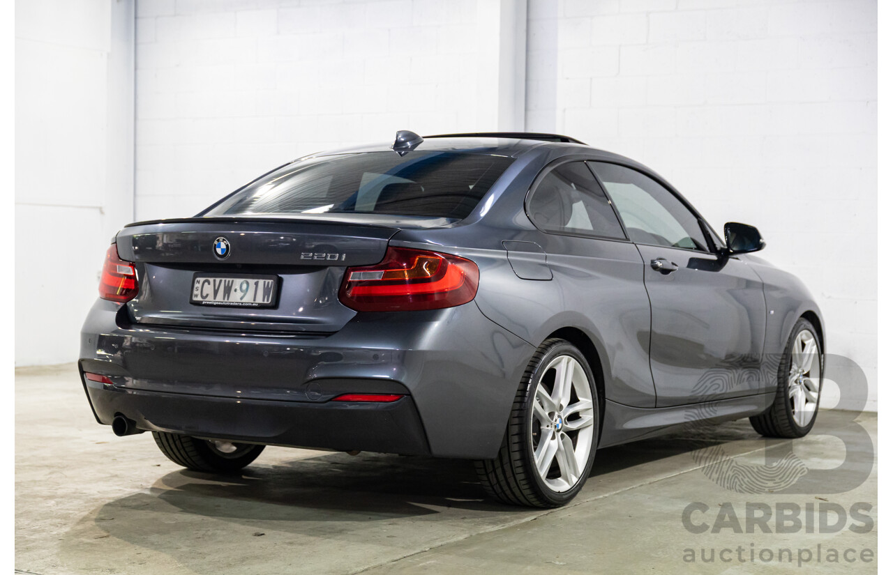 1/2015 BMW 220i M-Sport F22 2d Coupe Mineral Grey Metallic Turbo 2.0L