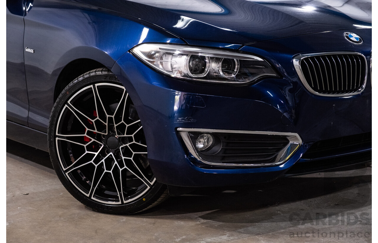 09/2017 BMW 230i Luxury Line (RWD) F22 MY17 2d Coupe Deep Sea Blue Metallic Turbo 2.0L