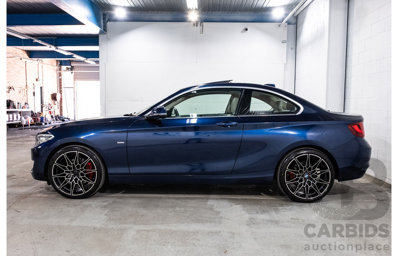 09/2017 BMW 230i Luxury Line (RWD) F22 MY17 2d Coupe Deep Sea Blue Metallic Turbo 2.0L