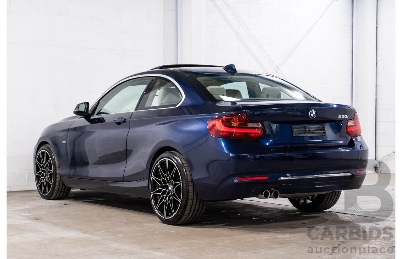 09/2017 BMW 230i Luxury Line (RWD) F22 MY17 2d Coupe Deep Sea Blue Metallic Turbo 2.0L