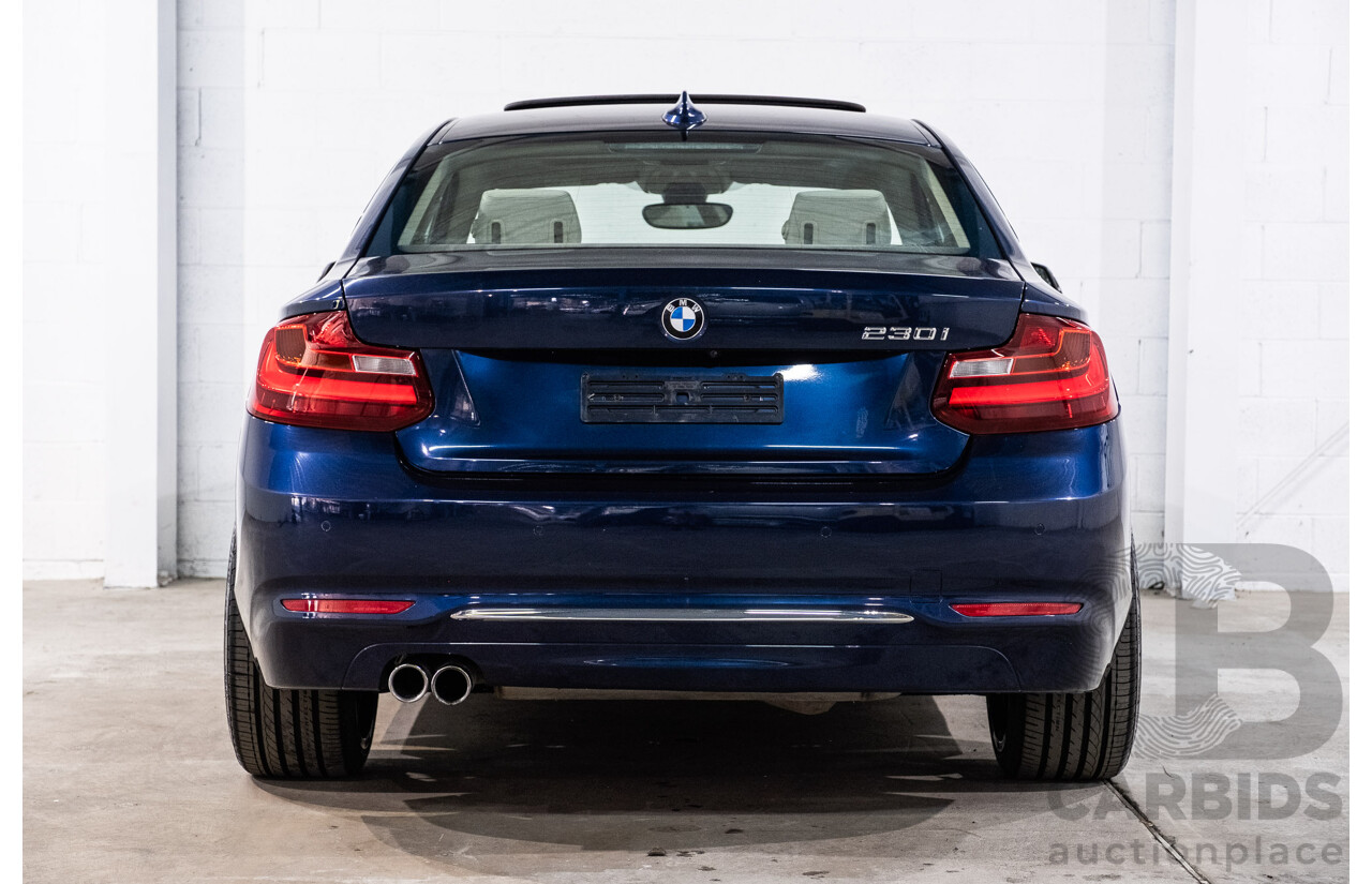 09/2017 BMW 230i Luxury Line (RWD) F22 MY17 2d Coupe Deep Sea Blue Metallic Turbo 2.0L