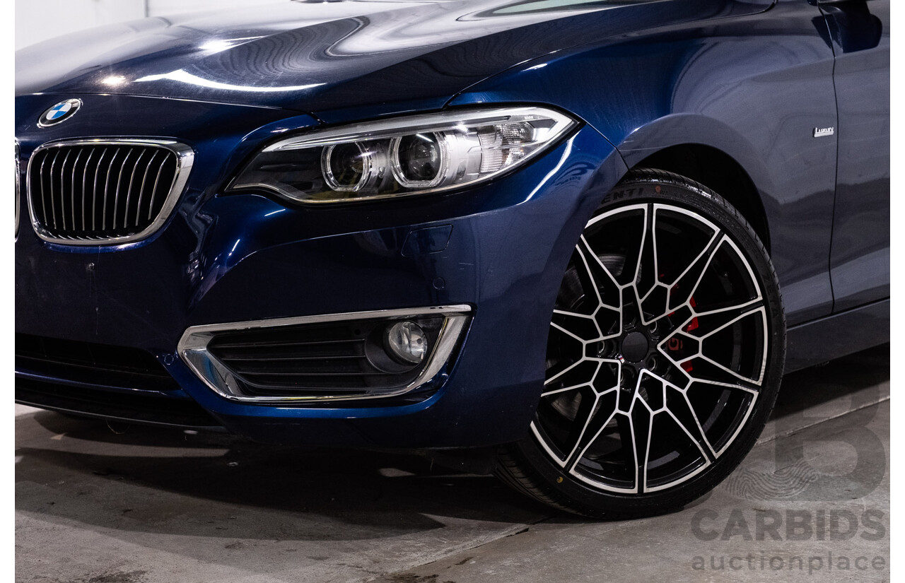 09/2017 BMW 230i Luxury Line (RWD) F22 MY17 2d Coupe Deep Sea Blue Metallic Turbo 2.0L
