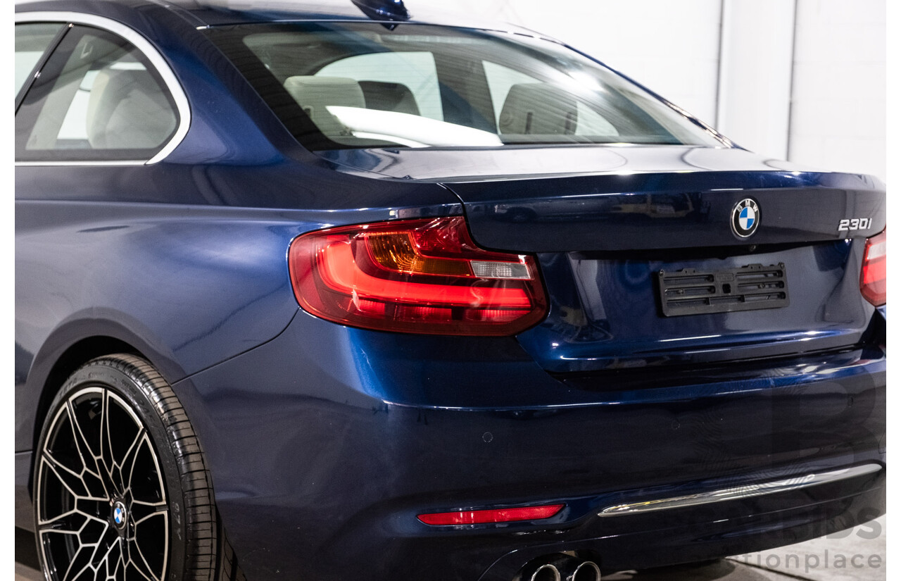 09/2017 BMW 230i Luxury Line (RWD) F22 MY17 2d Coupe Deep Sea Blue Metallic Turbo 2.0L