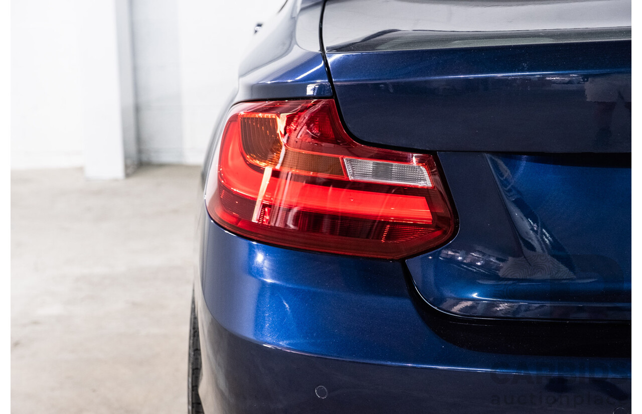 09/2017 BMW 230i Luxury Line (RWD) F22 MY17 2d Coupe Deep Sea Blue Metallic Turbo 2.0L