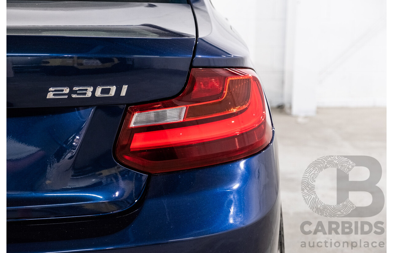 09/2017 BMW 230i Luxury Line (RWD) F22 MY17 2d Coupe Deep Sea Blue Metallic Turbo 2.0L